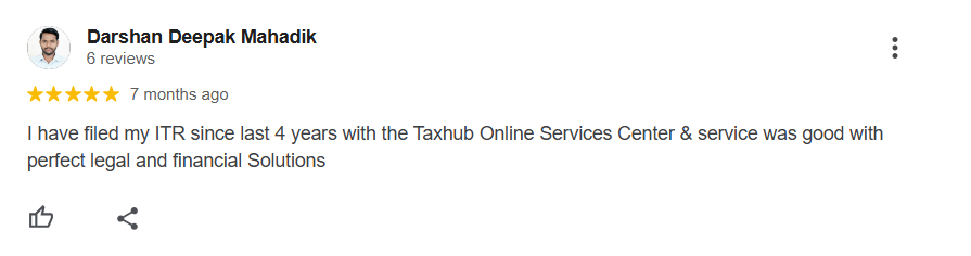Taxhub customer review about GST filing services